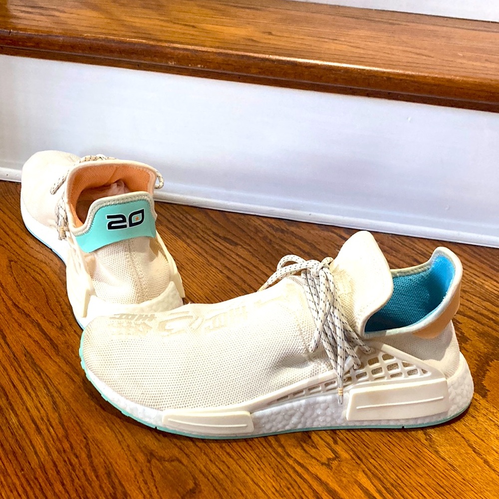 Adidas NMD HU Pharrell NERD Chalk White GW0246 Men’s Size 12 Preloved Condition!